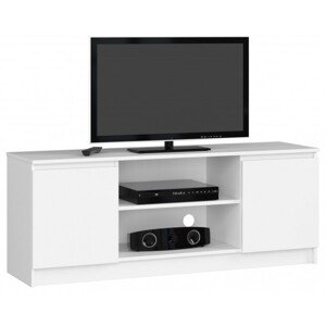 Stolík pod TV RTV 140 2D 1P biely