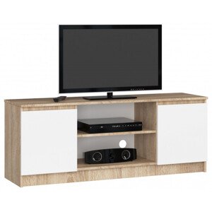Stolík pod TV RTV 140 2D 1P sonoma / biely