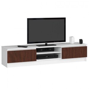 Stolík pod TV RTV K 160 CLP biely / wenge