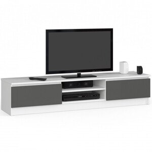 Stolík pod TV RTV K 160 CLP biely / sivý