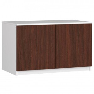 Nadstavec na skriňu S 90 biely / wenge 2D