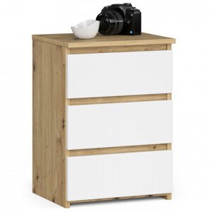 Nočný stolík CL3/40 dub artisan / biely