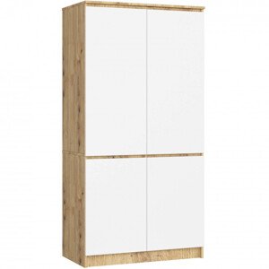Skriňa S 90 4D CLP artisan / biela