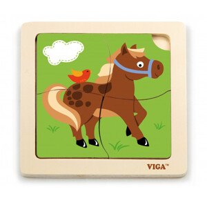 Puzzle na podložke Viga 51312 kôň