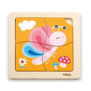Puzzle na podložke Viga 50136 motýľ