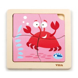 Puzzle na podložke Viga 50146 krab
