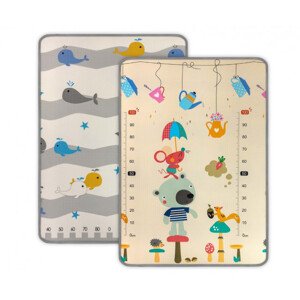 Rolovacia podložka pre deti Kinder 120x178 cm - medvedík a veľryby