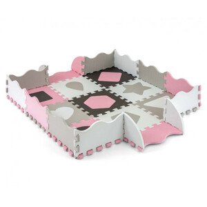 Penová podložka Jolly 3x3 Shapes - ružová/sivá