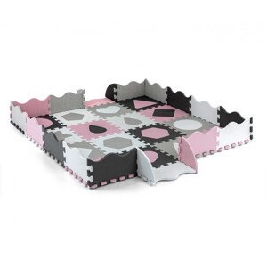 Penová podložka Jolly 4x4 Shapes - ružová/sivá