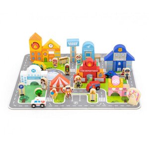 Puzzle a kocky Viga 44705 100 dielikov - mesto