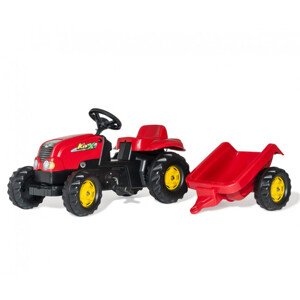Traktor s vlečkou Rolly Toys 012121 červený