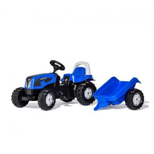 Šlapací traktor s vlečkou Rolly Toys Landini 011841 modrý