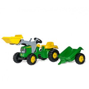 Šlapací traktor John Deere s prívesom a lyžicou Rolly Toys 023110