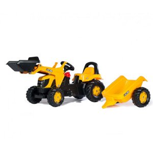 Šlapací traktor JCB s lyžicou a prívesom Rolly Toys 023837