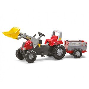 Šlapací traktor RT s prívesom a lyžicou Rolly Toys 811397
