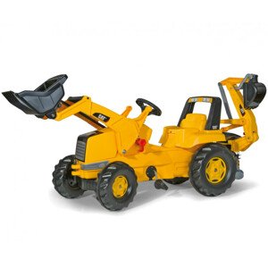 Šlapací traktor CAT s prednou aj zadnou lyžicou Rolly Toys 813001