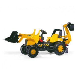 Šlapací traktor JCB s prednou aj zadnou lyžicou Rolly Toys 812004