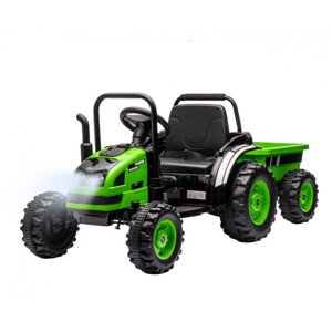 Elektrický traktor s prívesom Farmer zelený