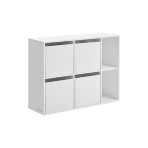 Úložná polica so 4 stohovateľnými boxami LBC196W01