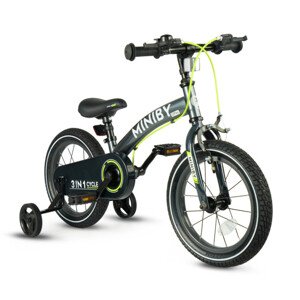 Detský bicykel Miniby 14" sivý