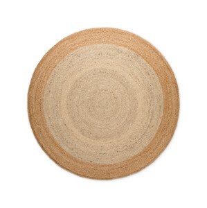 Koberec JUTTA naturálny / krémový / zlatý kruh