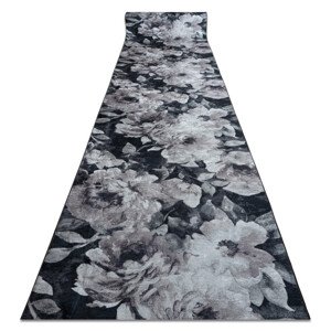 Protišmykový behúň LOTUS BOUQUET 52901 kvety sivý / béžový
