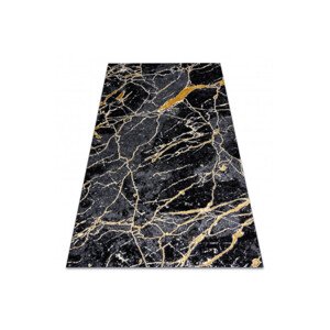 Koberec GLOSS 529A 82 mramor glamour - čierny, zlatý