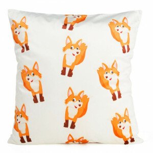 Obliečka na vankúš KIDS 9B biela / pomarančová