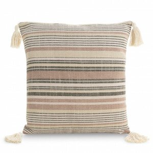 Obliečka na vankúš BOHO 4 púdorovo-oceľová