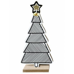 Vianočná dekorácia stromček KL-21X14 biely