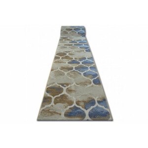 Behúň  DROP JASMINE 761 D.beige/L.blue šírka 80 cm