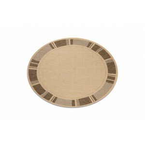 Koberec Floorlux sizal kruh 20195 Mais/Coffee