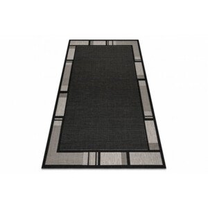 Koberec Floorlux sizal 20195 Čierno/Strieborný