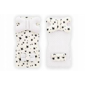 Obojstranná podložka do kočíka 4v1 WHITE/BLACK STAR