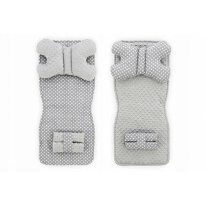 Obojstranná podložka do kočíka 4v1 GREY/WHITE DOTS