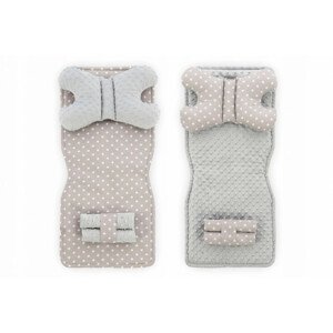 Obojstranná podložka do kočíka 4v1 GREY/WHITE STAR