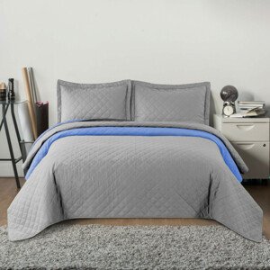 Obojstranný prehoz INEZ l.grey & blue