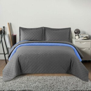 Obojstranný prehoz INEZ m.grey & blue