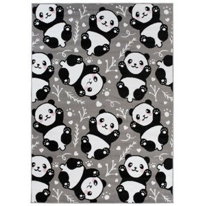 Detský koberec PINKY DE74A Panda sivý