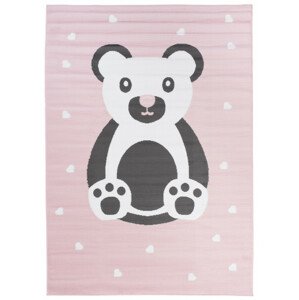 Detský koberec PINKY DF04A Bear ružový