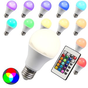 LED žiarovka RGB E27 10W extra teplá biela
