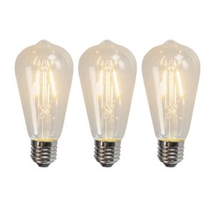 Sada 3 žiaroviek LED E27 LED ST64 4W 320lm 2700K