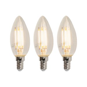 Sada 3 LED stmievateľných žiaroviek E14 B35 5W 360lm 2700K