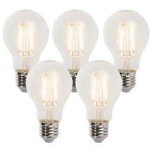 Sada 5 stmievateľných LED žiaroviek E27 A60 5W 470lm 2700K