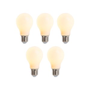Sada 5 stmievateľných LED žiaroviek E27 A60 matná 5W 380lm