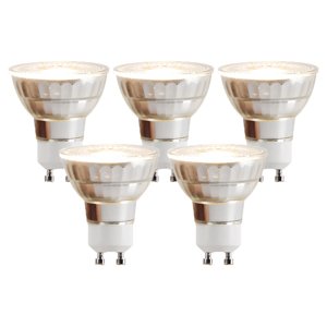 Sada 5 LED žiaroviek GU10 COB 5W 380lm 2700K