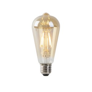LED vlákno ST64 4W 2200K zlaté so snímačom svetlo-tma