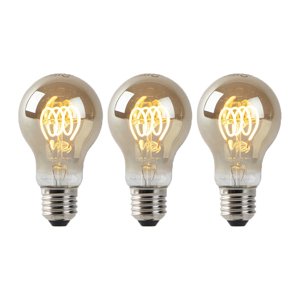Sada 3 stmievateľných LED žiaroviek E27 dymiacich 4W 160 lm 2200K