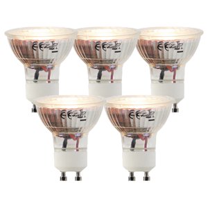 Sada 5 LED žiaroviek GU10 5W 2000-2700K Stmievateľné na zahrievanie