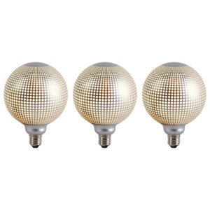 Sada 3 stmievateľných LED žiaroviek E27 DECO 4W 240 lm 2700K